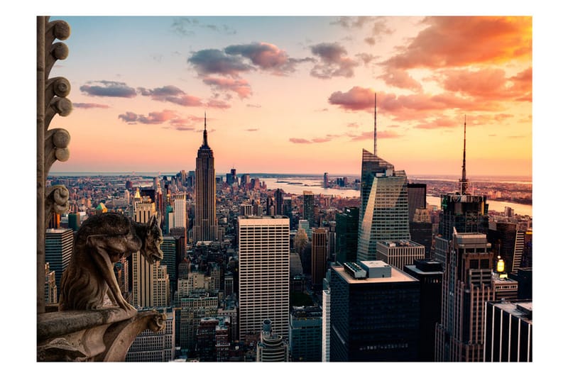 Fototapet New York The Skyscrapers And Sunset 100x70 - Artgeist sp. z o. o. - Inredning & dekor - Väggdekor - Tapeter & tapettillbehör - Fototapeter