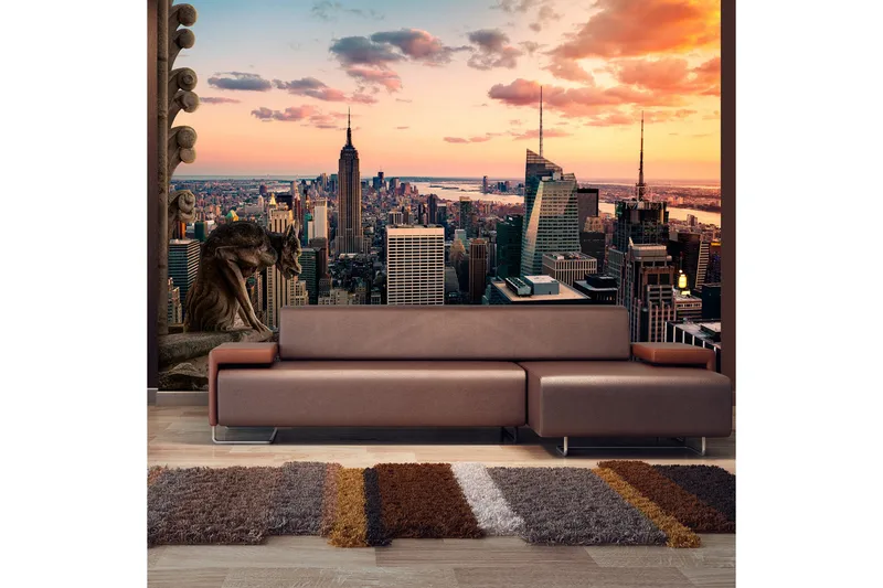 Fototapet New York The Skyscrapers And Sunset 200x140, Artgeist sp. z o. o.