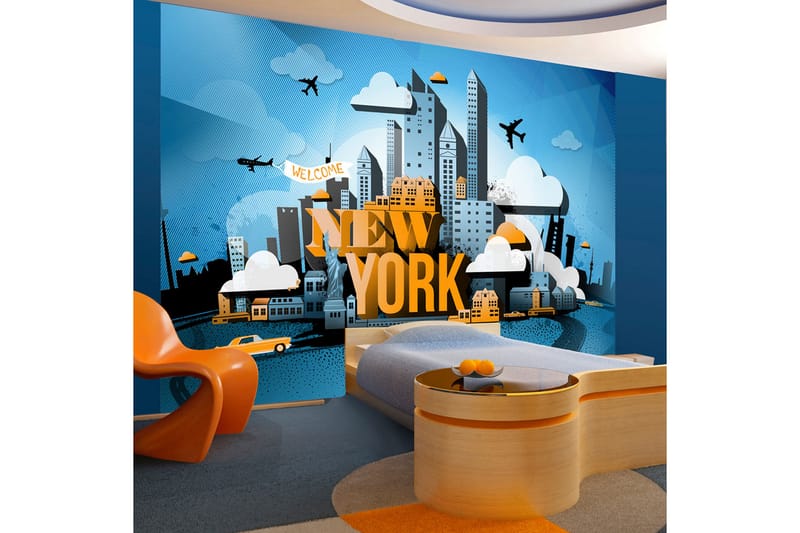 FOTOTAPET New York Welcome 100x70 - Artgeist sp. z o. o. - Inredning & dekor - Väggdekor - Tapeter & tapettillbehör - Fototapeter