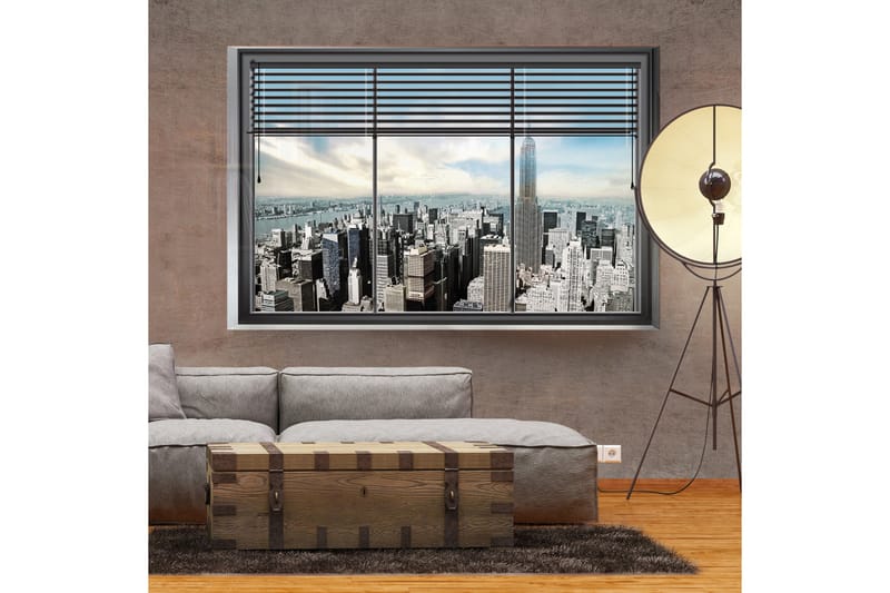 FOTOTAPET New York Window 200x140 - Artgeist sp. z o. o. - Inredning & dekor - Väggdekor - Tapeter & tapettillbehör - Fototapeter