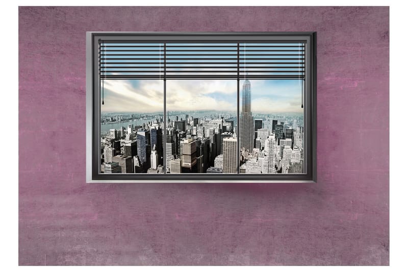 FOTOTAPET New York Window II 150x105 - Artgeist sp. z o. o. - Inredning & dekor - Väggdekor - Tapeter & tapettillbehör - Fototapeter