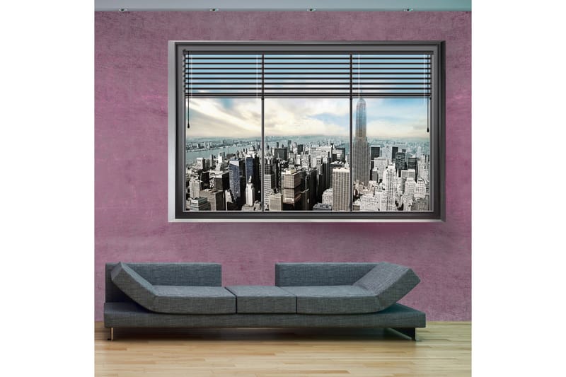 FOTOTAPET New York Window II 150x105 - Artgeist sp. z o. o. - Inredning & dekor - Väggdekor - Tapeter & tapettillbehör - Fototapeter