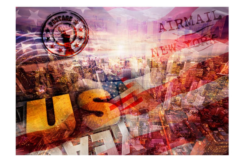 FOTOTAPET New York Patriotic Theme 250x175 - Artgeist sp. z o. o. - Inredning & dekor - Väggdekor - Tapeter & tapettillbehör - Fototapeter