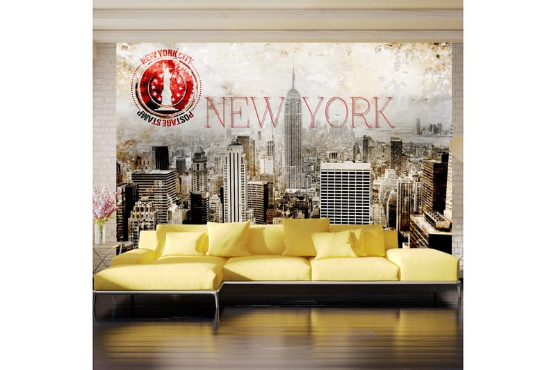 Fototapet New York Post Age Stamp 250x175, Artgeist sp. z o. o.