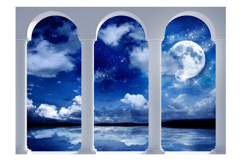 Fototapet Night In Greece 100x70 - Artgeist sp. z o. o. - Inredning & dekor - Väggdekor - Tapeter & tapettillbehör - Fototapeter