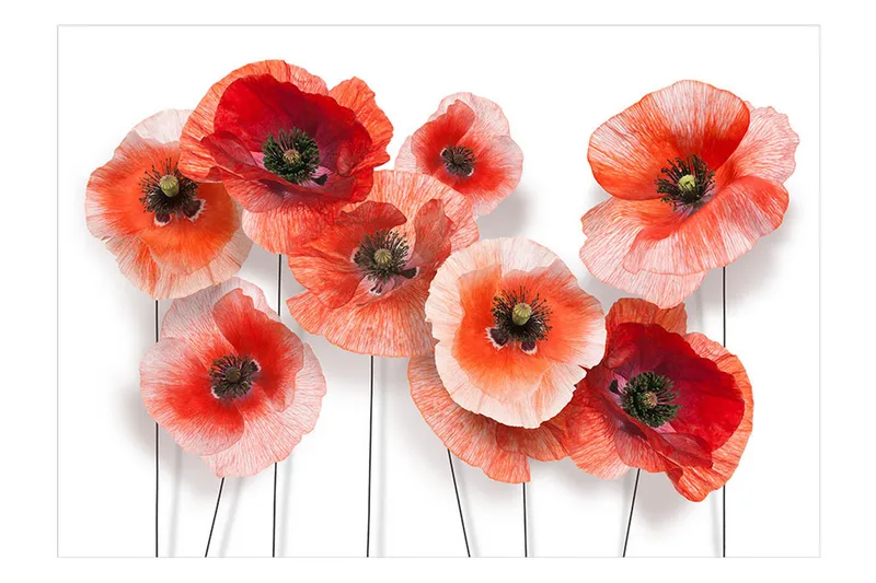 FOTOTAPET Nine Poppies 100x70 - Artgeist sp. z o. o. - Inredning & dekor - Väggdekor - Tapeter & tapettillbehör - Fototapeter