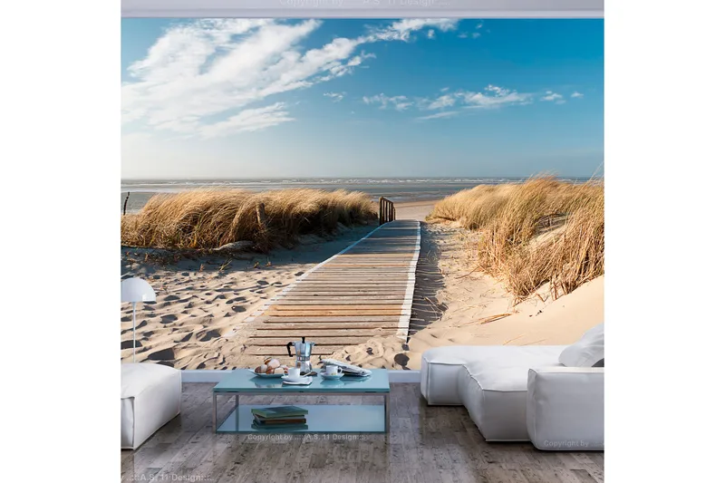 FOTOTAPET Nordsjöns Strand Langeoog 400x309 - Artgeist sp. z o. o. - Inredning & dekor - Väggdekor - Tapeter & tapettillbehör - Fototapeter