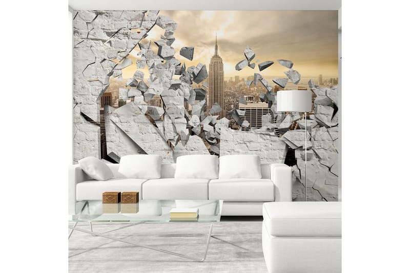 FOTOTAPET NY City Behind The Wall 300x210 - Artgeist sp. z o. o. - Inredning & dekor - Väggdekor - Tapeter & tapettillbehör - Fototapeter