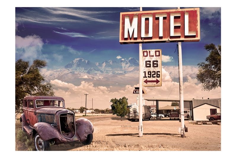 Fototapet Old Motel 300x210 - Artgeist sp. z o. o. - Inredning & dekor - Väggdekor - Tapeter & tapettillbehör - Fototapeter