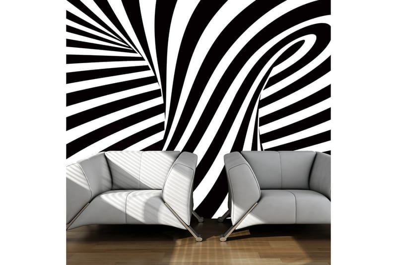 FOTOTAPET Optisk Konst Svart Och Vitt 300x231 - Artgeist sp. z o. o. - Inredning & dekor - Väggdekor - Tapeter & tapettillbehör - Fototapeter