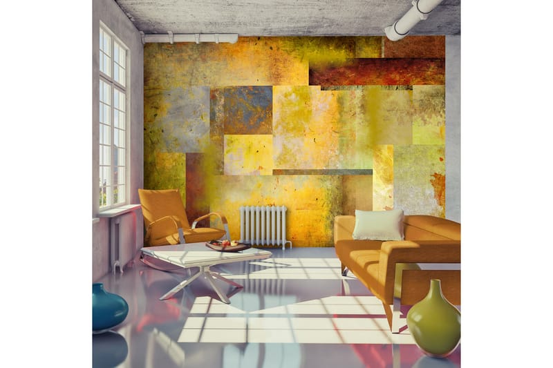 FOTOTAPET Orange Hue Of Art Expression 150x105, Artgeist sp. z o. o.