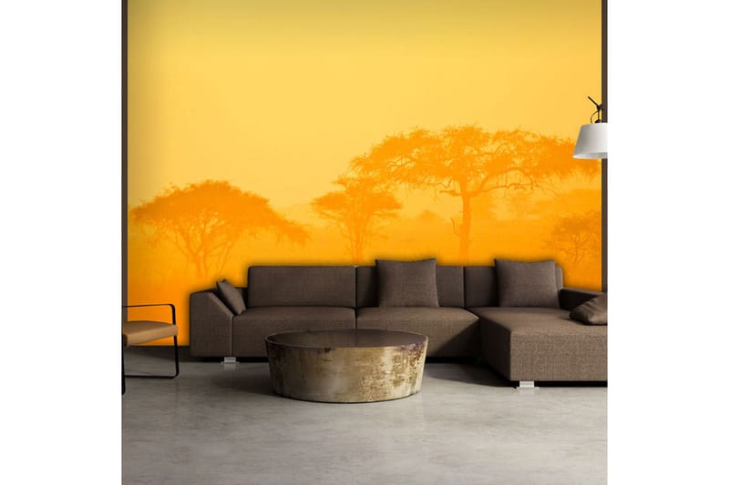 Fototapet Orange Savanna 350x270 - Artgeist sp. z o. o. - Inredning & dekor - Väggdekor - Tapeter & tapettillbehör - Fototapeter