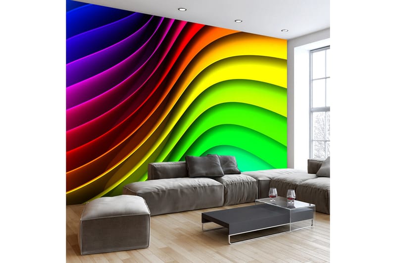 FOTOTAPET Rainbow Waves 150x105 - Artgeist sp. z o. o. - Inredning & dekor - Väggdekor - Tapeter & tapettillbehör - Fototapeter