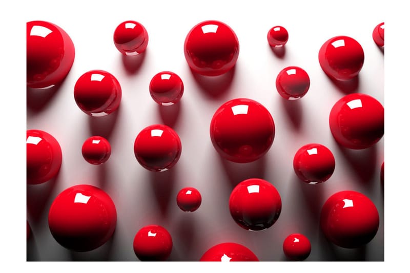 Fototapet Red Balls 150x105 - Artgeist sp. z o. o. - Inredning & dekor - Väggdekor - Tapeter & tapettillbehör - Fototapeter