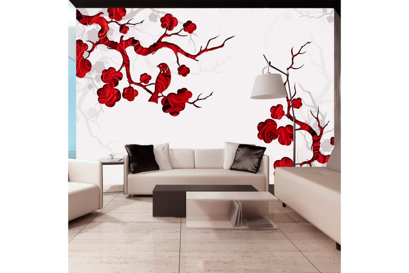 FOTOTAPET Red Bush 100x70 - Artgeist sp. z o. o. - Inredning & dekor - Väggdekor - Tapeter & tapettillbehör - Fototapeter
