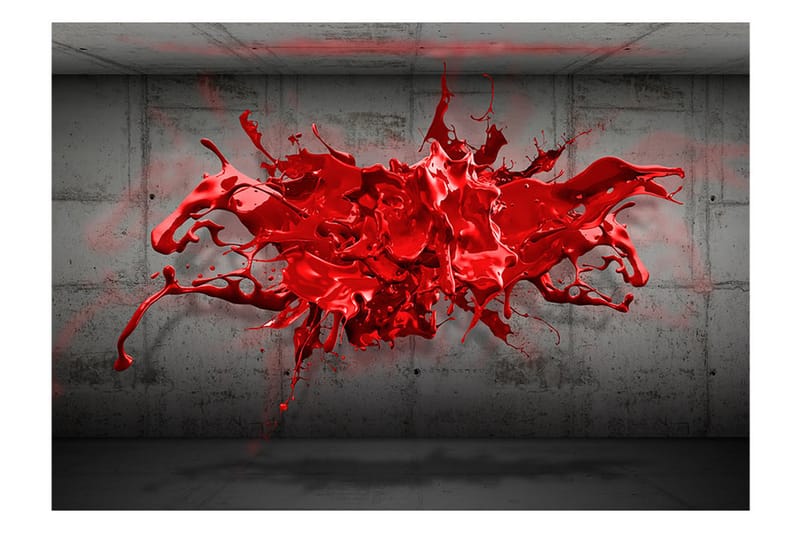 FOTOTAPET Red Ink Blot 300x210 - Artgeist sp. z o. o. - Inredning & dekor - Väggdekor - Tapeter & tapettillbehör - Fototapeter