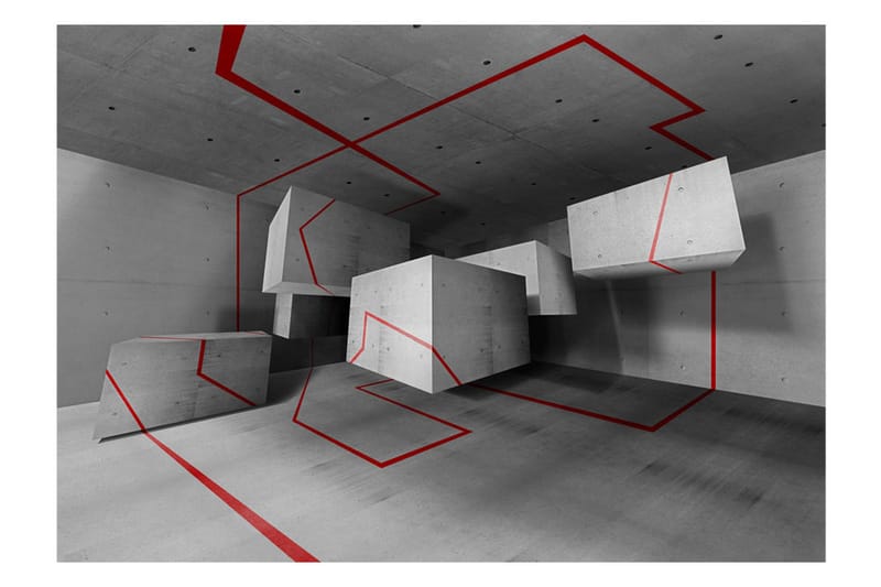 Fototapet Red Trail 150x105 - Artgeist sp. z o. o. - Inredning & dekor - Väggdekor - Tapeter & tapettillbehör - Fototapeter