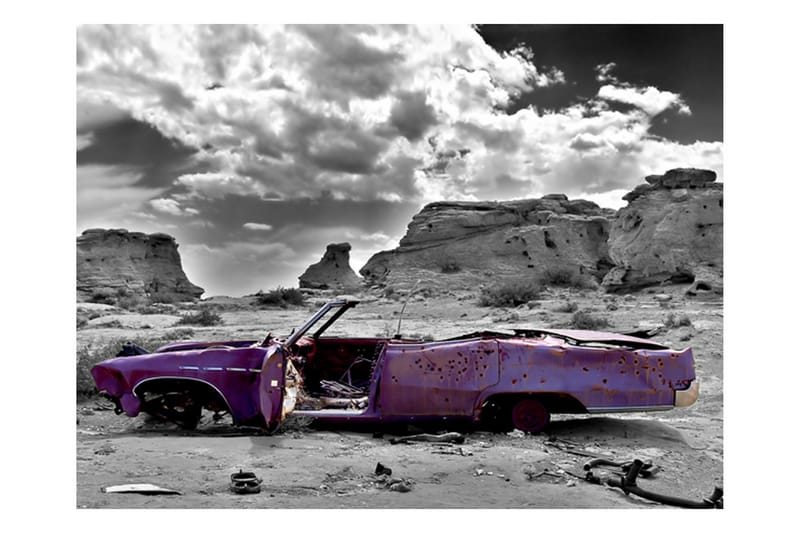FOTOTAPET Retro Bil På Colorado Desert 400x309 - Artgeist sp. z o. o. - Inredning & dekor - Väggdekor - Tapeter & tapettillbehör - Fototapeter