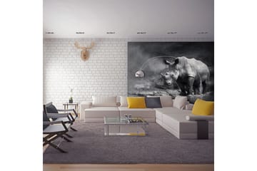 FOTOTAPET Rhino Lost In Dreams 200x154 - Artgeist sp. z o. o. - Inredning & dekor - Väggdekor - Tapeter & tapettillbehör - Fototapeter