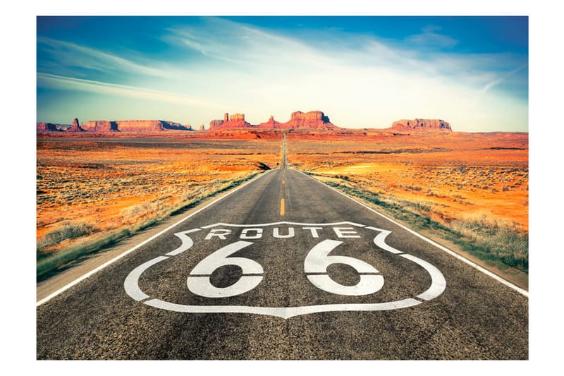 FOTOTAPET Route 66 200x140 - Artgeist sp. z o. o. - Inredning & dekor - Väggdekor - Tapeter & tapettillbehör - Fototapeter