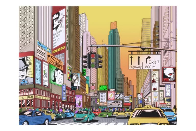 Fototapet Rush Hour NY 400x309, Artgeist sp. z o. o.