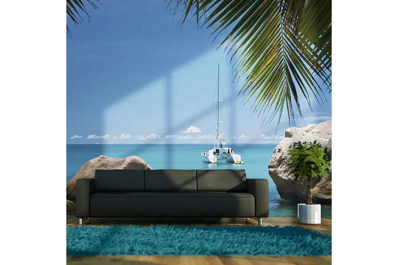 Fototapet Seychelles 400x309 - Artgeist sp. z o. o. - Inredning & dekor - Väggdekor - Tapeter & tapettillbehör - Fototapeter