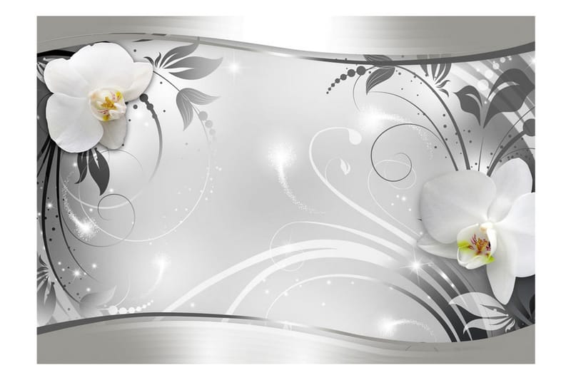 FOTOTAPET Silver Abstract 300x210 - Artgeist sp. z o. o. - Inredning & dekor - Väggdekor - Tapeter & tapettillbehör - Fototapeter