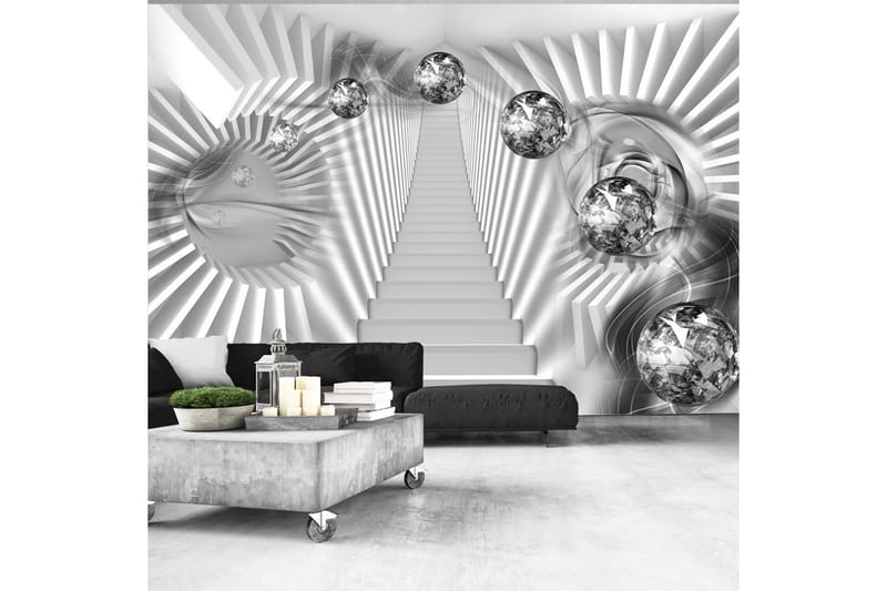 FOTOTAPET Silver Stairs 150x105 - Artgeist sp. z o. o. - Inredning & dekor - Väggdekor - Tapeter & tapettillbehör - Fototapeter