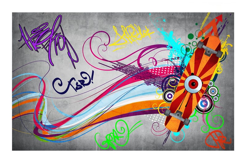 Fototapet Skateboard 350x245 - Artgeist sp. z o. o. - Inredning & dekor - Väggdekor - Tapeter & tapettillbehör - Fototapeter