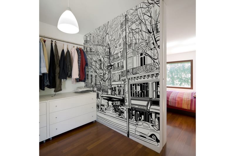 Fototapet Sketch Of Parisian Fountain 450x270 - Artgeist sp. z o. o. - Inredning & dekor - Väggdekor - Tapeter & tapettillbehör - Fototapeter