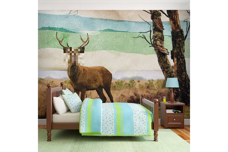 Fototapet Skog Flykting 300x231 - Artgeist sp. z o. o. - Inredning & dekor - Väggdekor - Tapeter & tapettillbehör - Fototapeter