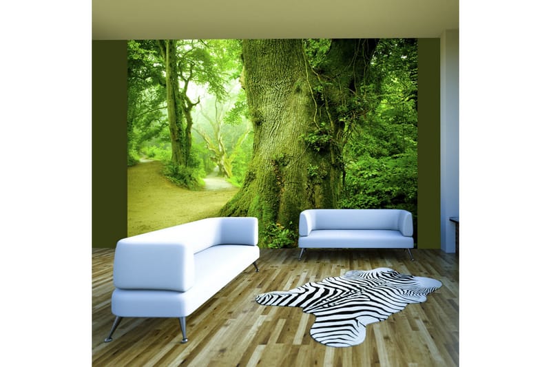 Fototapet Skog Vägen 200x154 - Artgeist sp. z o. o. - Inredning & dekor - Väggdekor - Tapeter & tapettillbehör - Fototapeter