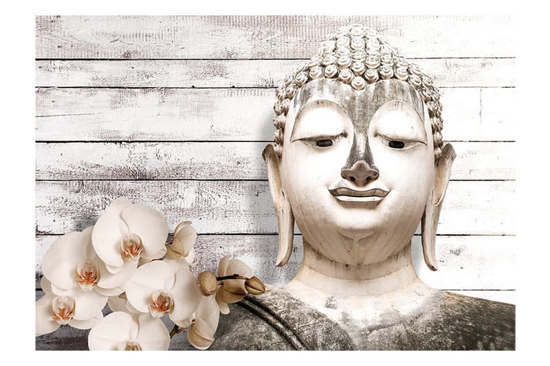 FOTOTAPET Smiling Buddha 100x70 - Artgeist sp. z o. o. - Inredning & dekor - Väggdekor - Tapeter & tapettillbehör - Fototapeter