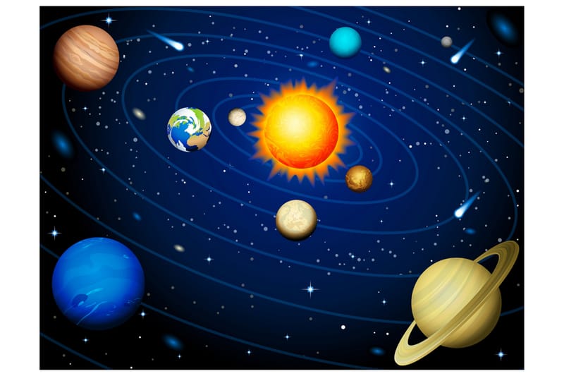 FOTOTAPET Solsystemet 200x154, Artgeist sp. z o. o.