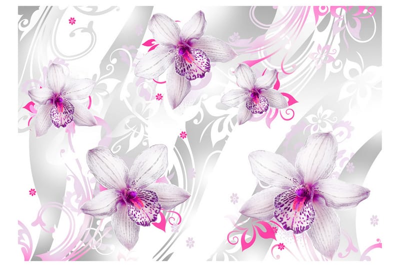 FOTOTAPET Sounds Of Subtlety Silver 250x175 - Artgeist sp. z o. o. - Inredning & dekor - Väggdekor - Tapeter & tapettillbehör - Fototapeter