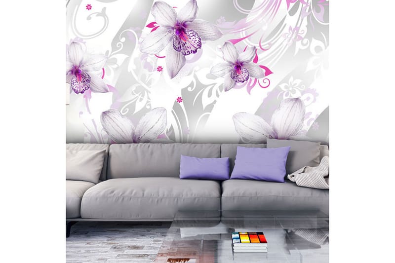 FOTOTAPET Sounds Of Subtlety Silver 350x245 - Artgeist sp. z o. o. - Inredning & dekor - Väggdekor - Tapeter & tapettillbehör - Fototapeter