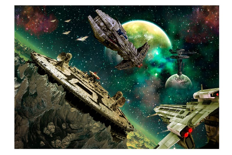 FOTOTAPET Space Fleet 300x210 - Artgeist sp. z o. o. - Inredning & dekor - Väggdekor - Tapeter & tapettillbehör - Fototapeter