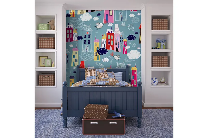 Fototapet Stad Bland Molnen 250x193 - Artgeist sp. z o. o. - Inredning & dekor - Väggdekor - Tapeter & tapettillbehör - Fototapeter