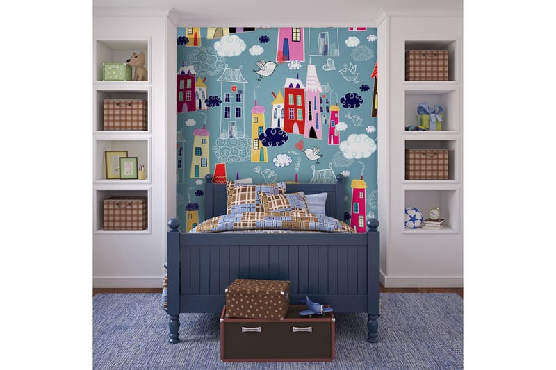 Fototapet Stad Bland Molnen 300x231 - Artgeist sp. z o. o. - Inredning & dekor - Väggdekor - Tapeter & tapettillbehör - Fototapeter