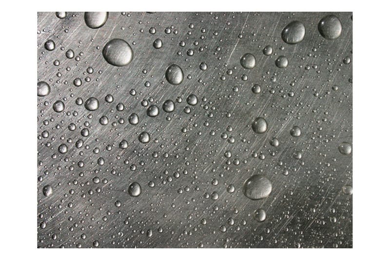 Fototapet Stålyta Med Vatten Droppar 300x231, Artgeist sp. z o. o.