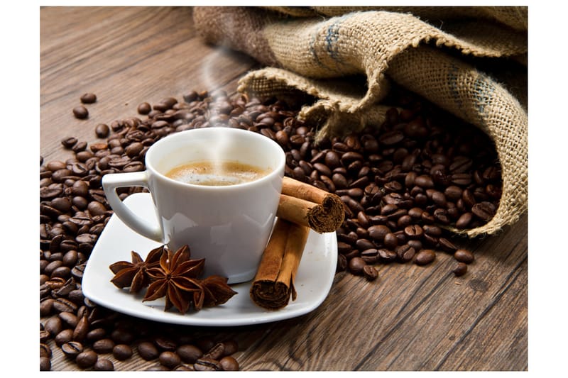 FOTOTAPET Star Anise Coffee 350x270 - Artgeist sp. z o. o. - Inredning & dekor - Väggdekor - Tapeter & tapettillbehör - Fototapeter