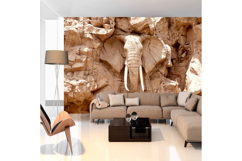FOTOTAPET Stone Elephant South Africa 300x210 - Artgeist sp. z o. o. - Inredning & dekor - Väggdekor - Tapeter & tapettillbehör - Fototapeter