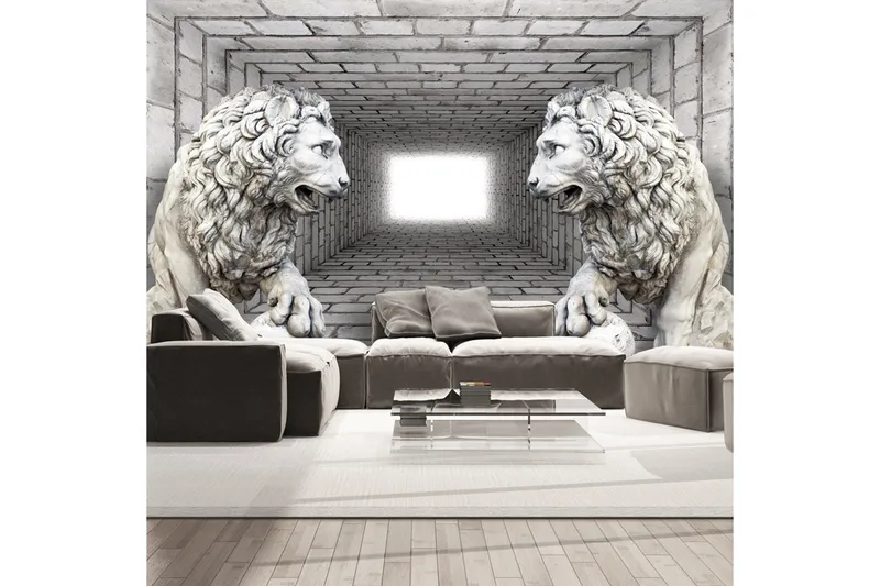 Fototapet Stone Lions 250x175, Artgeist sp. z o. o.