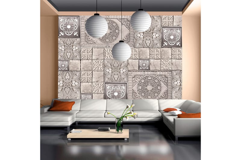 FOTOTAPET Stone Tile 250x175 - Artgeist sp. z o. o. - Inredning & dekor - Väggdekor - Tapeter & tapettillbehör - Fototapeter