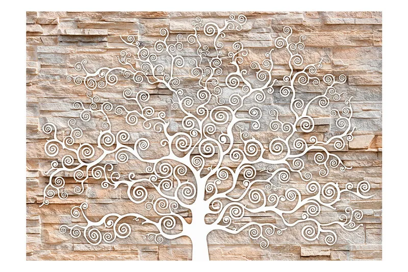 Fototapet Stone Tree 350x245 - Artgeist sp. z o. o. - Inredning & dekor - Väggdekor - Tapeter & tapettillbehör - Fototapeter