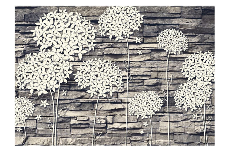 Fototapet Stones Flowers 150x105 - Artgeist sp. z o. o. - Inredning & dekor - Väggdekor - Tapeter & tapettillbehör - Fototapeter