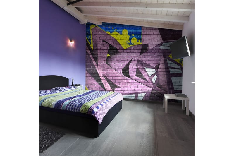 Fototapet Street Art Graffiti 200x154 - Artgeist sp. z o. o. - Inredning & dekor - Väggdekor - Tapeter & tapettillbehör - Fototapeter