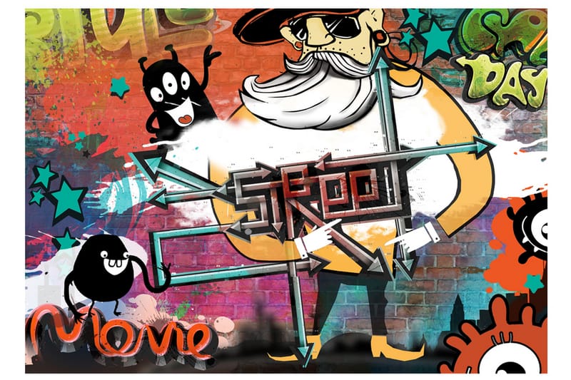 FOTOTAPET Street Movie 250x175 - Artgeist sp. z o. o. - Inredning & dekor - Väggdekor - Tapeter & tapettillbehör - Fototapeter