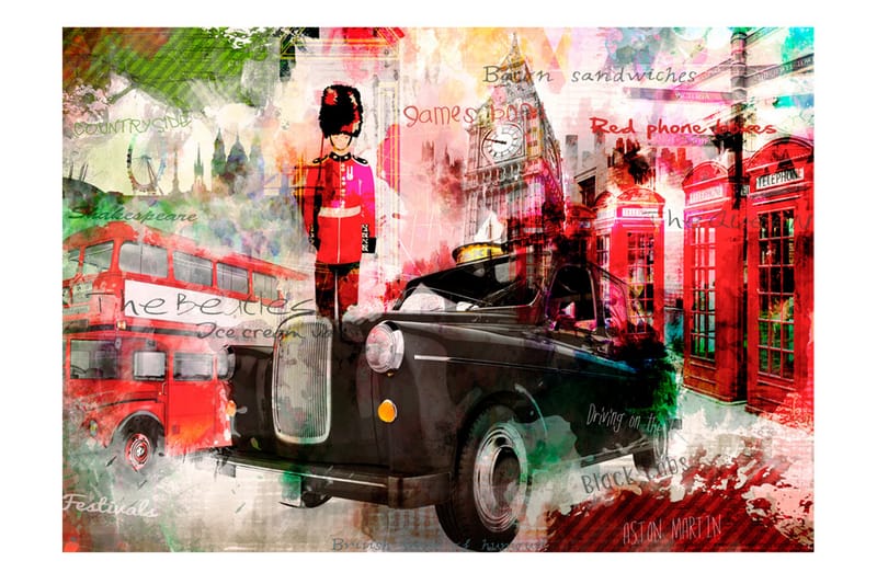FOTOTAPET Streets Of London 100x70 - Artgeist sp. z o. o. - Inredning & dekor - Väggdekor - Tapeter & tapettillbehör - Fototapeter