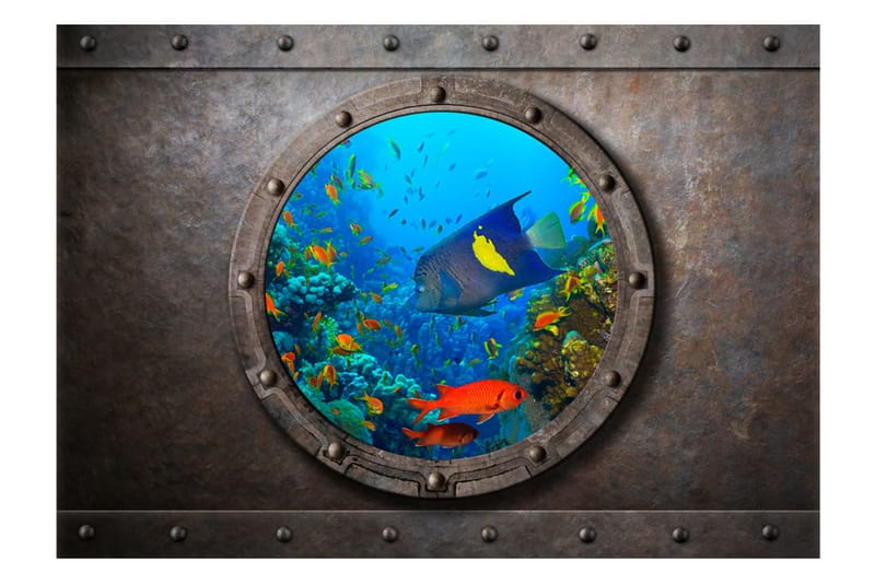 FOTOTAPET Submarine Window 100x70 - Artgeist sp. z o. o. - Inredning & dekor - Väggdekor - Tapeter & tapettillbehör - Fototapeter